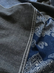 ヴィンテージコットン ペイズリーパッチワーク 長袖シャツ