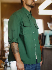 ヴィンテージグリーン ワークシャツジャケット