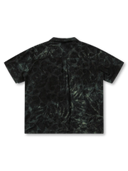 ヴィンテージジャカード 古巴襟ショートスリーブシャツ