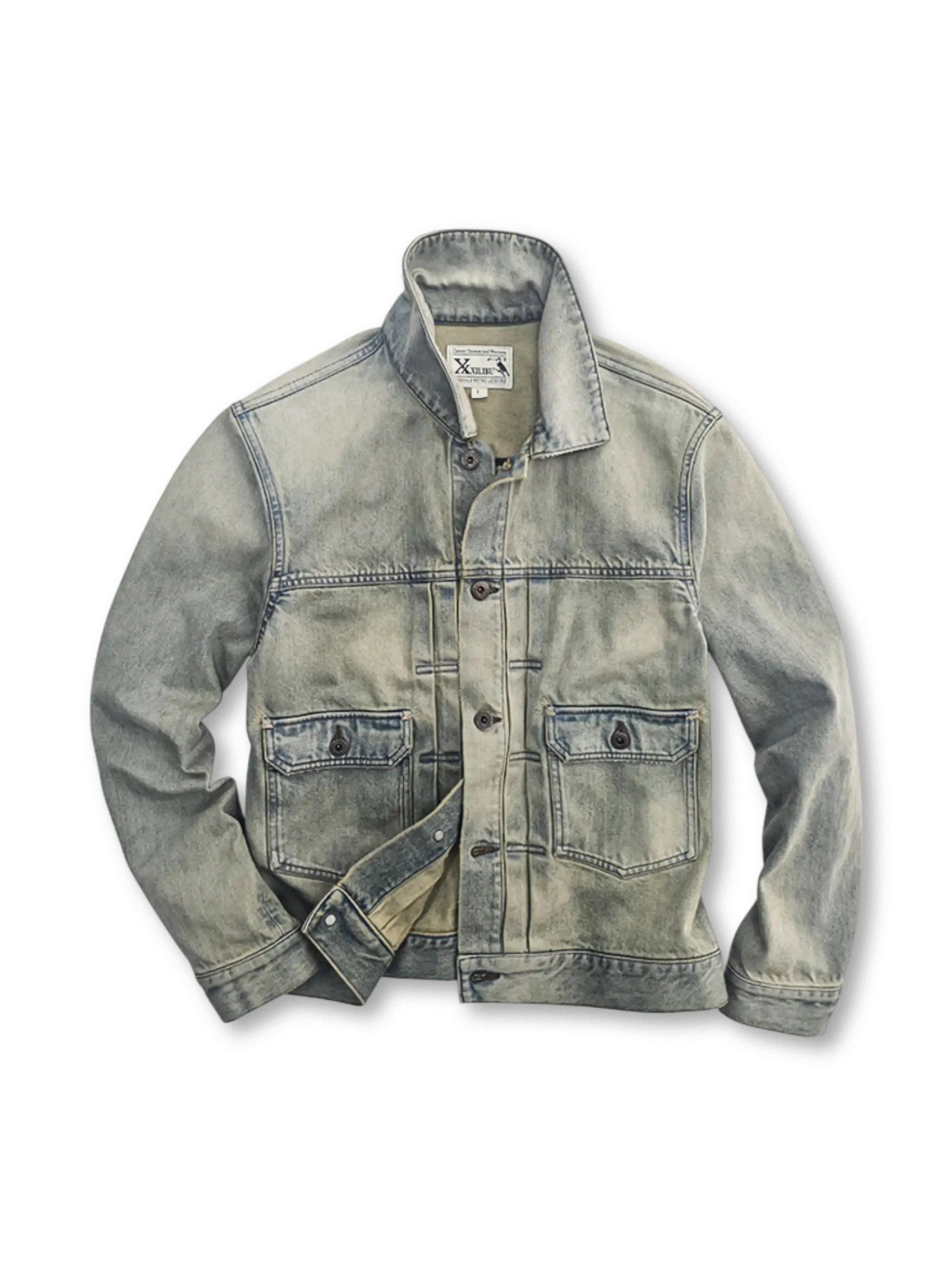 14.5オンスデニムとエイジング加工が特徴のLevi's 507XXタイプⅡ復刻ジャケット。日本製ボタン使用。