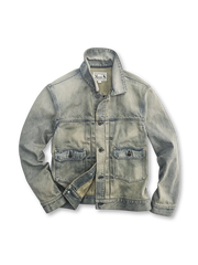 14.5オンスデニムとエイジング加工が特徴のLevi's 507XXタイプⅡ復刻ジャケット。日本製ボタン使用。