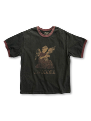 手作業のウォッシュ加工と天使グラフィックが特徴の数量限定ヴィンテージTシャツ