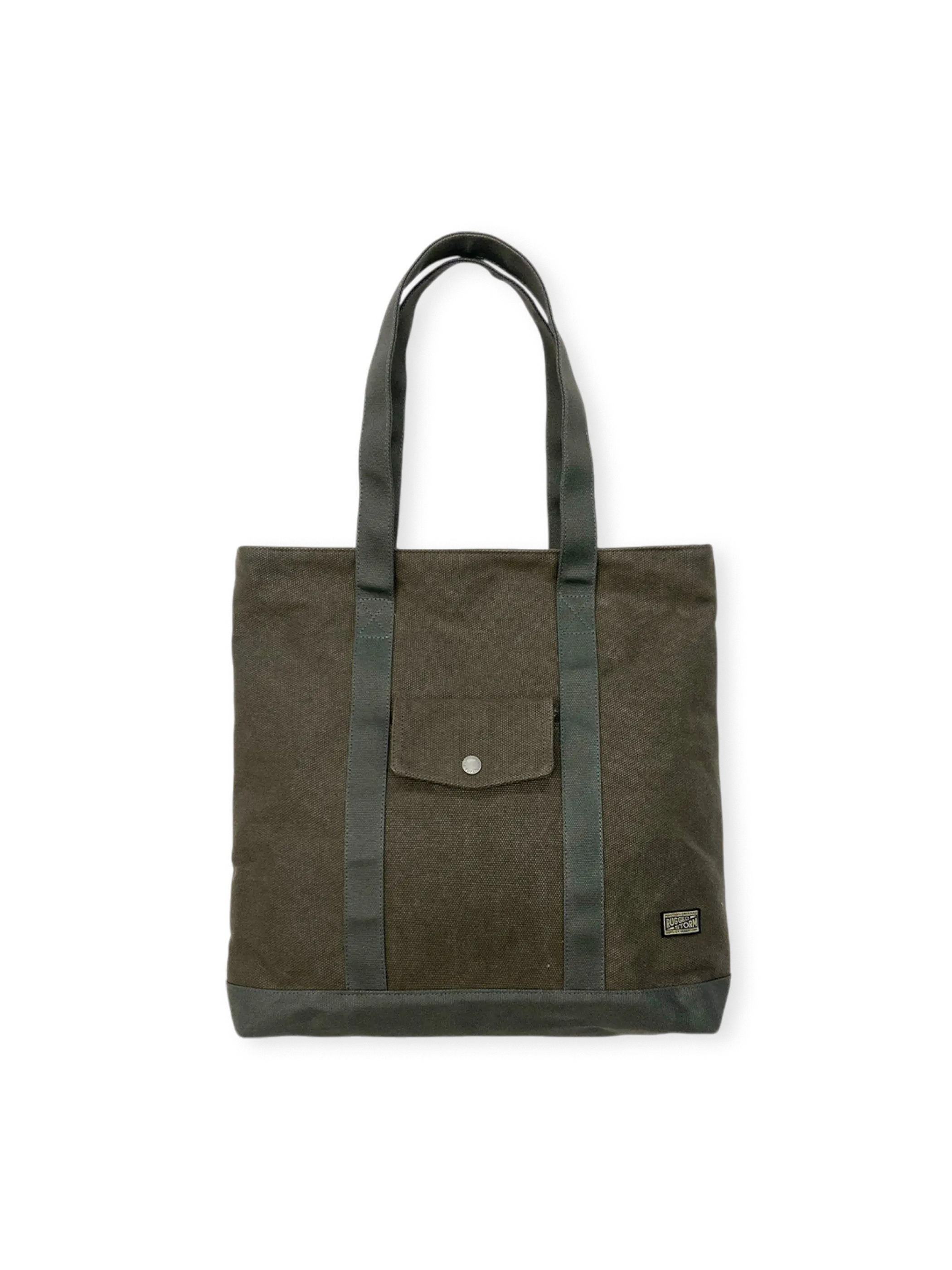 24オンスデッドストックキャンバス使用のヴィンテージジップトートバッグ。2WAY仕様と耐久性パイピング付き。