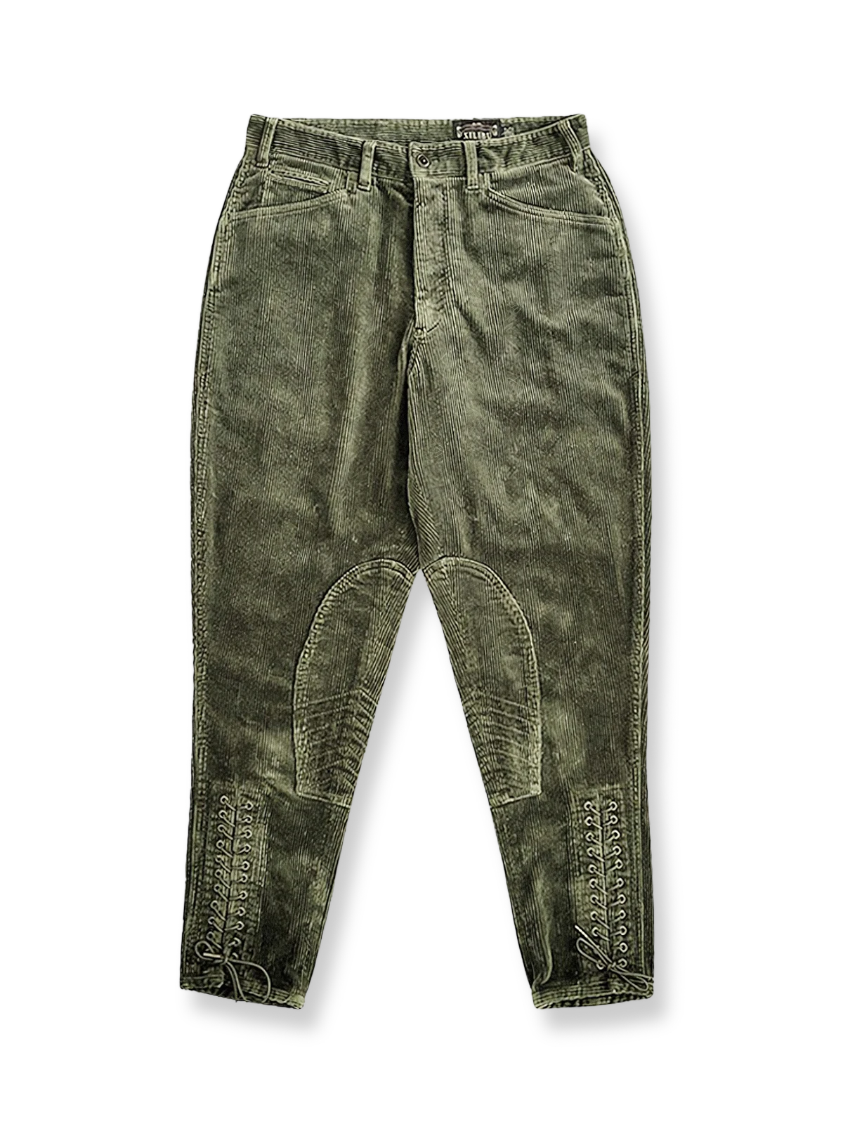 バンデージデザインが特徴のビンテージコーデュロイジョッパーズパンツ