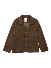 綿100%コーデュロイ生地使用のマルチポケット付きヴィンテージジャケット。ノッチドラペルとシングルボタン付き。
