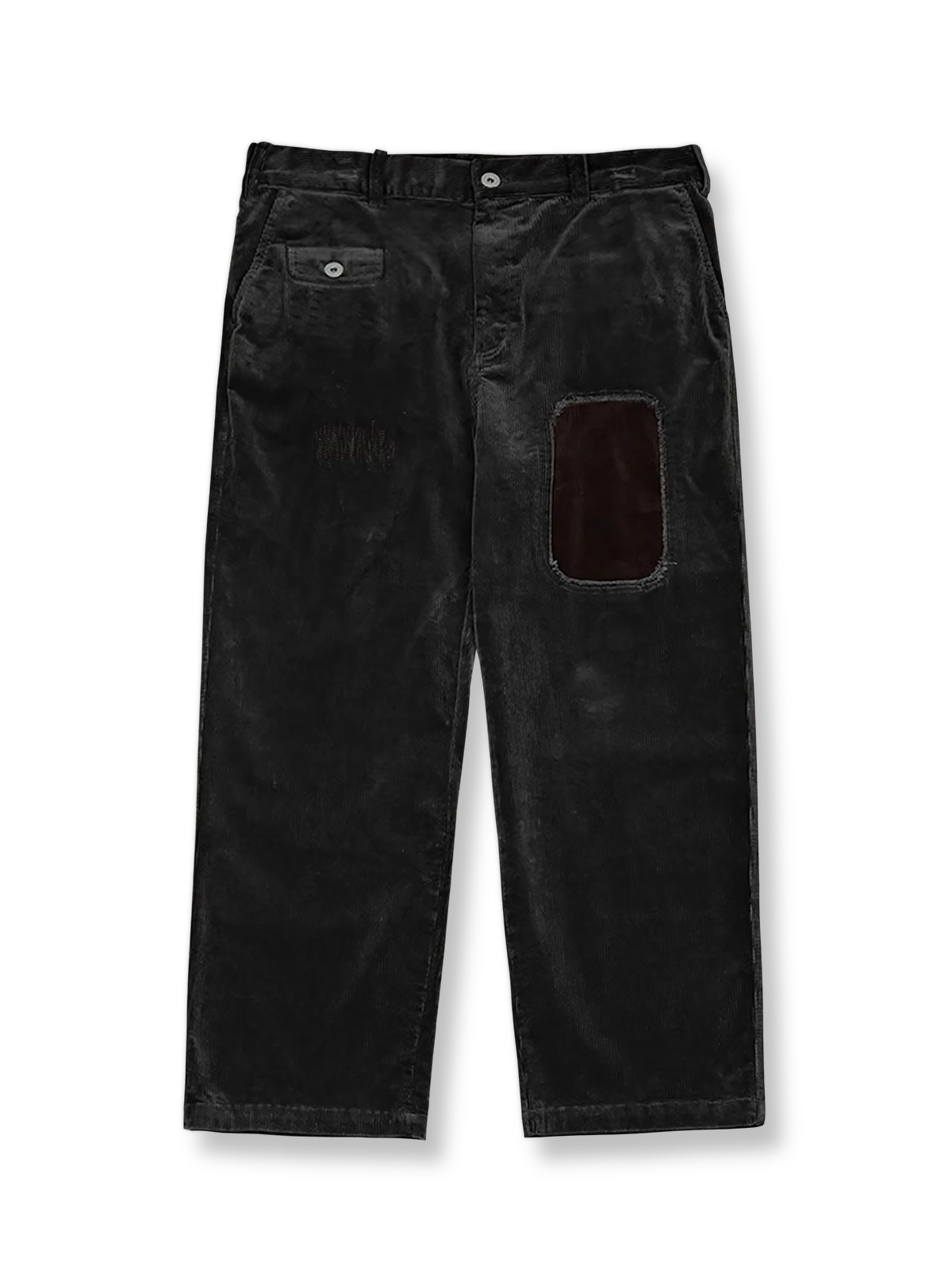 カラーパッチ付きヴィンテージコーデュロイストレートパンツ