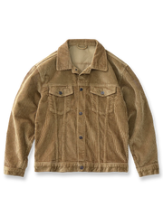 ウォッシュ加工が施された中粗畝コーデュロイのType IIIジャケット。