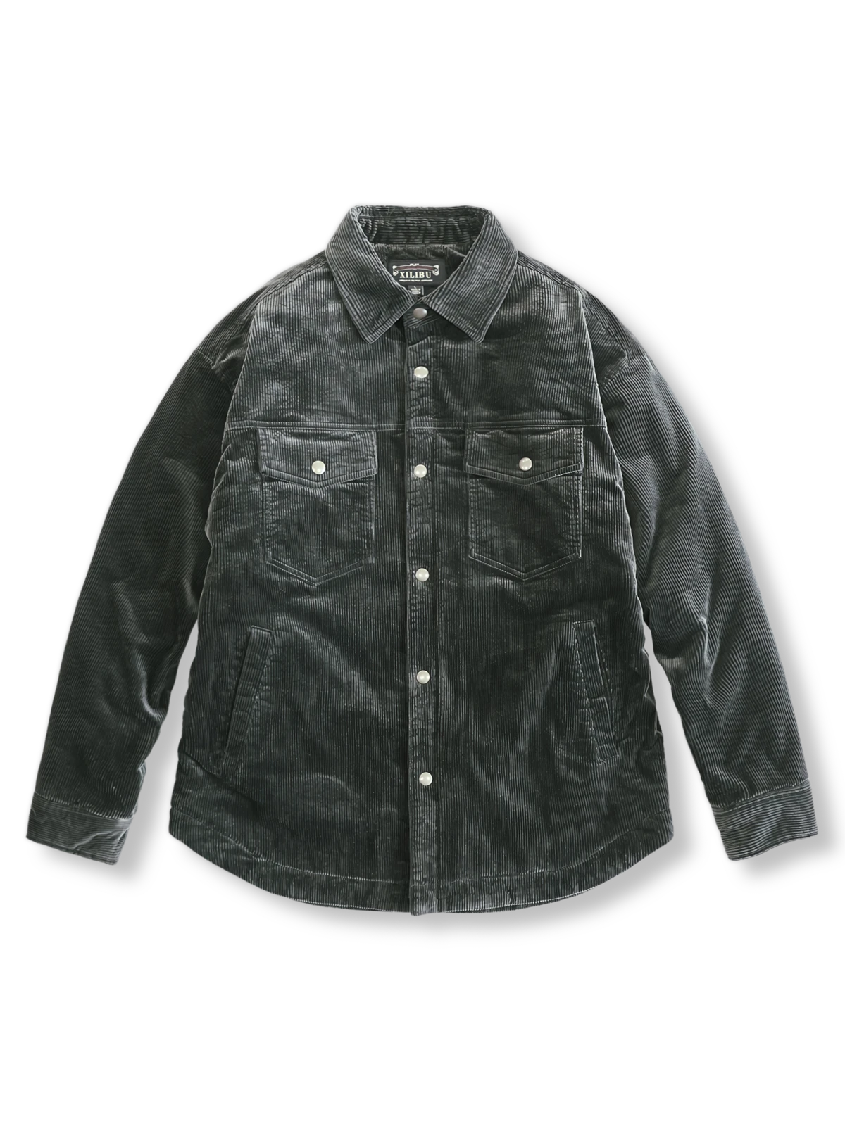 ウォッシュドコーデュロイと大型パッチポケットが映えるワークジャケット