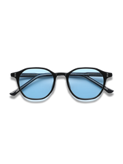 ドーンブルー偏光レンズとイタリア製アセテートフレームのハンドメイドサングラス