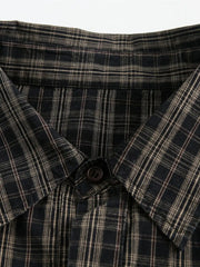 ヴィンテージダメージチェック半袖シャツ