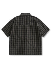 ヴィンテージダメージチェック半袖シャツ
