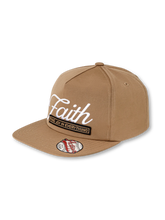 19世紀米国野球文化着想、Faith刺繍とメッセージ入りクラシック6パネルスナップバックキャップ。