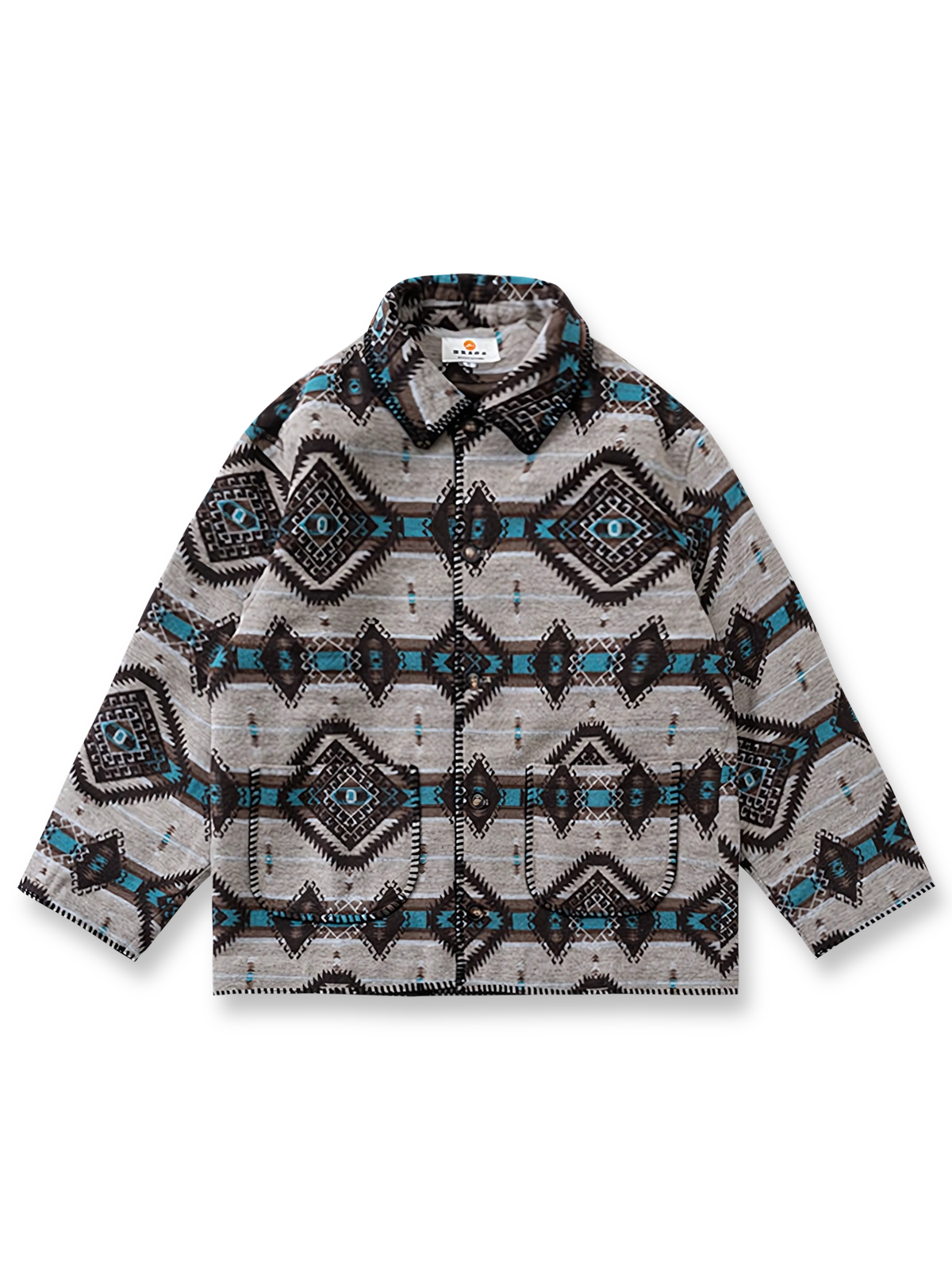 ヴィンテージ調エスニック柄ホーナーウールジャケット