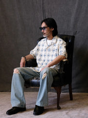 ヴィンテージジャカードキューバシャツ