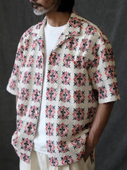 ヴィンテージジャカードキューバシャツ