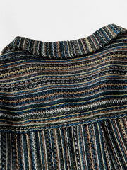 ヴィンテージニットストライプオープンカラーシャツ