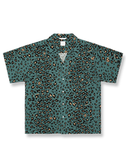 レオパード柄のヴィンテージ風半袖シャツ