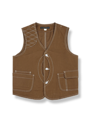レトロなマルチポケットワークベスト