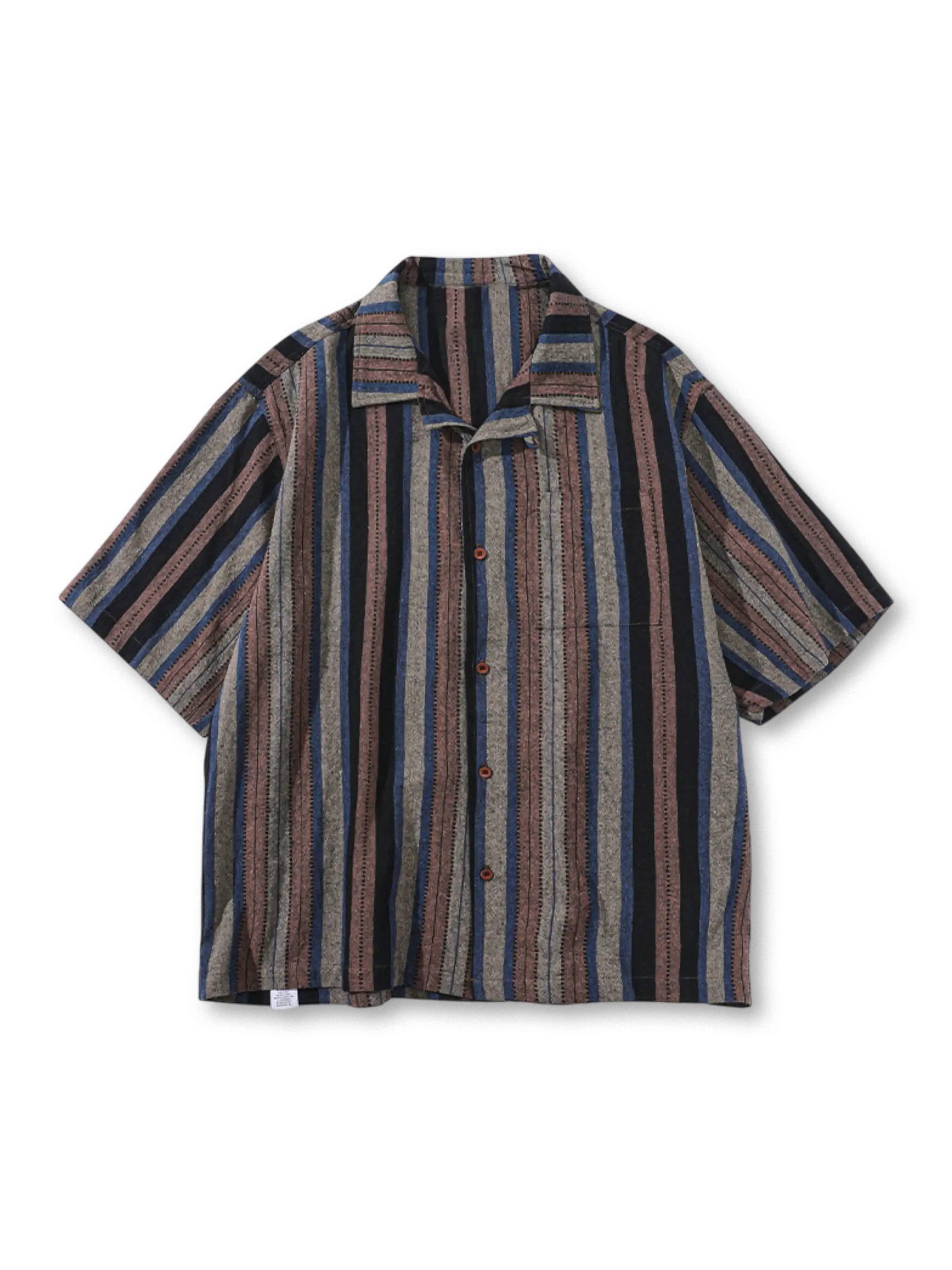 縦ストライプと堅牢な縫製が特徴のヴィンテージ風マルチスト