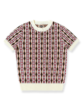 ナバホ柄プリントが映えるヴィンテージ風半袖Tシャツ