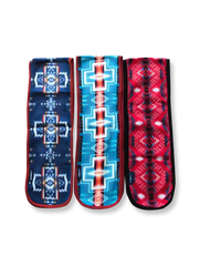 ナバホ柄ジャカードが映えるフリーススカーフ