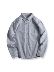 クラシックなヴィンテージデザインの100%コットンオックスフォードシャツ