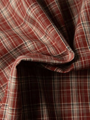 ヴィンテージ刺繍パッチチェック半袖シャツ