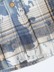 ヴィンテージチェックタイダイプリントシャツ