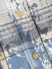 ヴィンテージチェックタイダイプリントシャツ