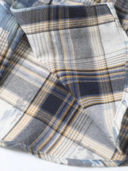 ヴィンテージチェックタイダイプリントシャツ