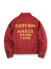 プロブルライディングロデオ風チェーンステッチ刺繍入りウォッシュ加工チャンピオンジャケット。