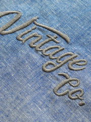 ヴィンテージ刺繍シャンブレーシャツ