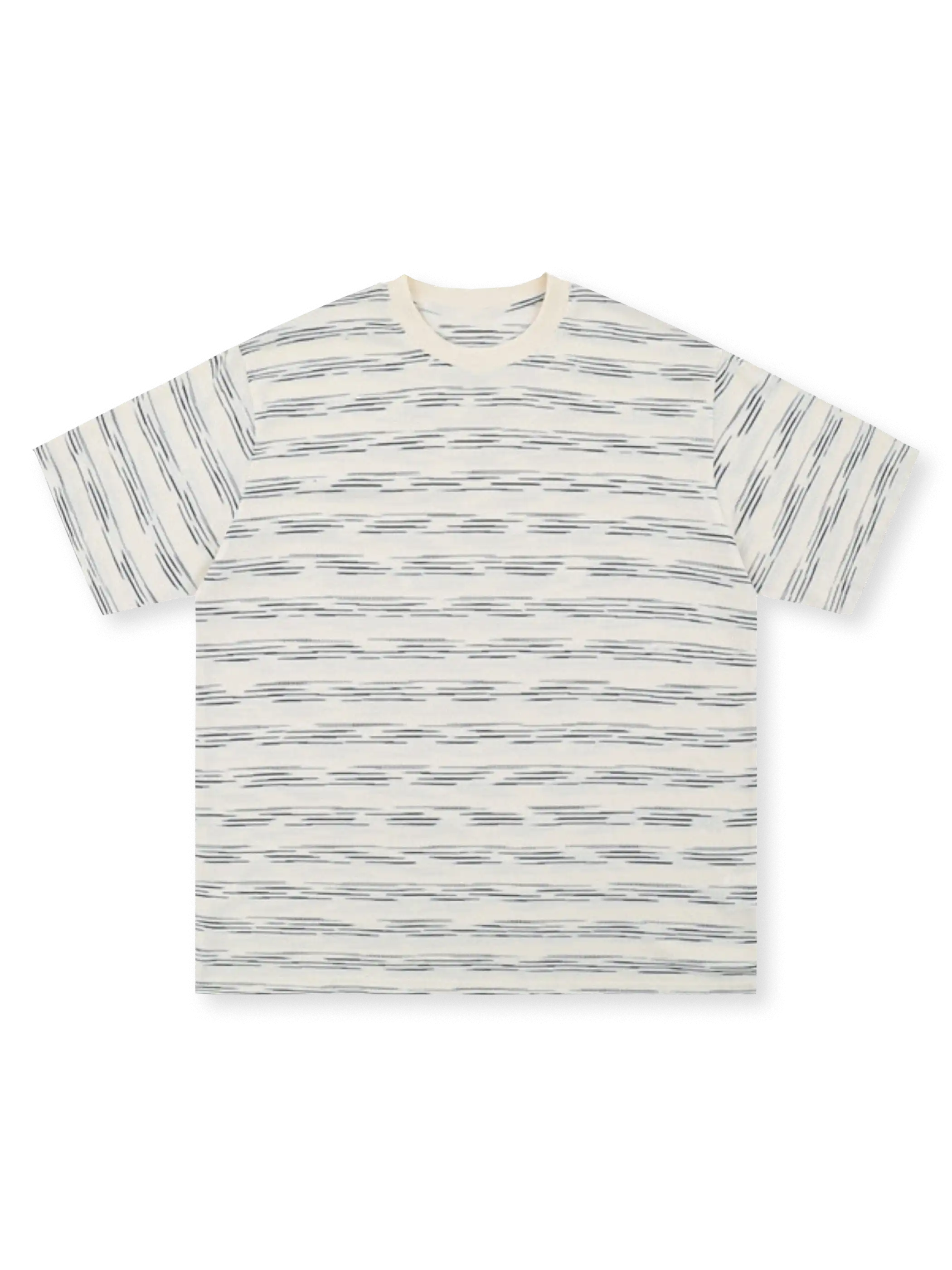 スラブコットン素材の自然な凹凸と吸汗速乾性が特徴のヴィンテージマリンボーダーTシャツ