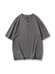 スラブコットン ヘンリーネックTシャツ
