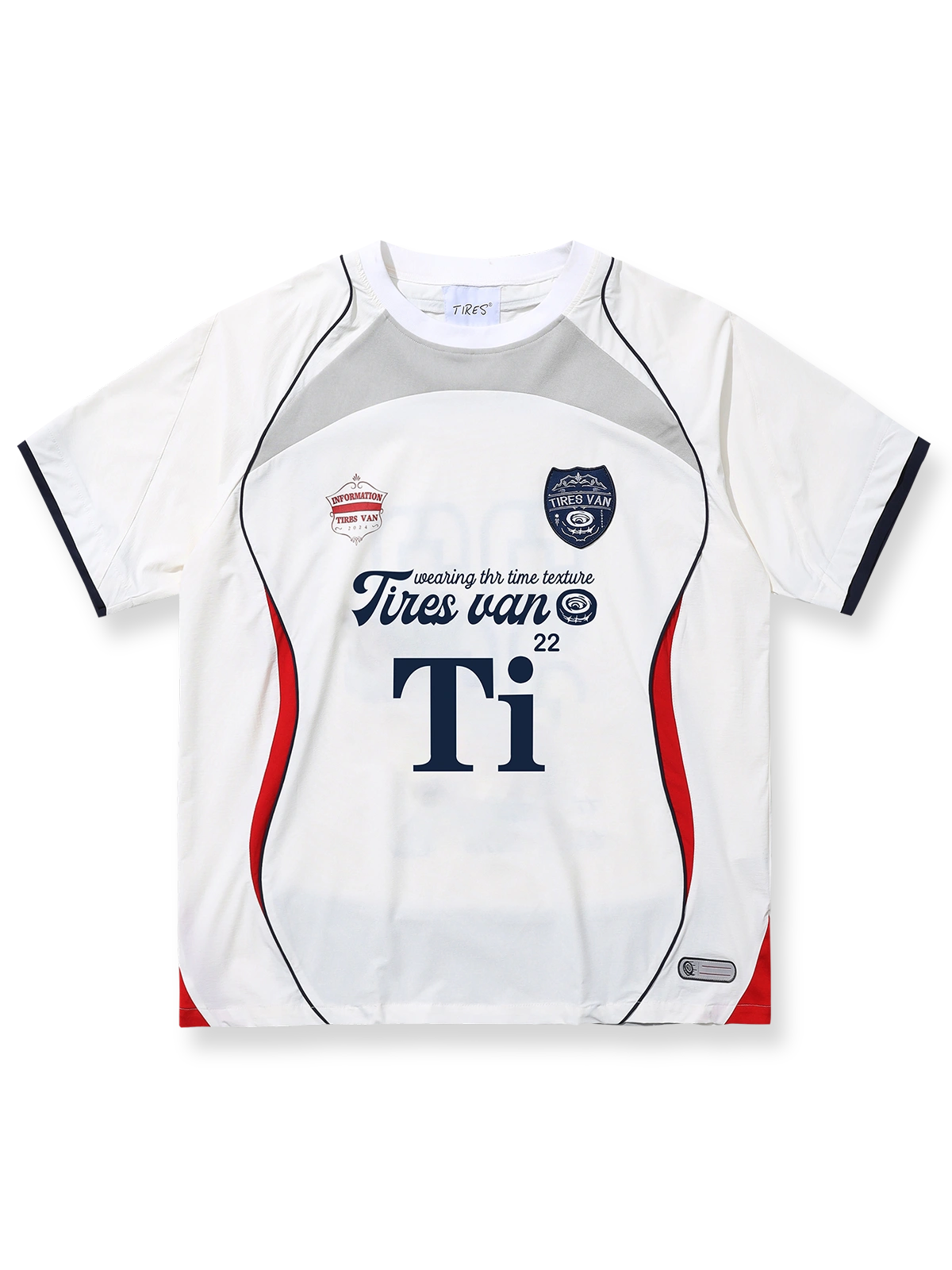 ヴィンテージ風サッカートレーニングシャツの前面が見える商品画像