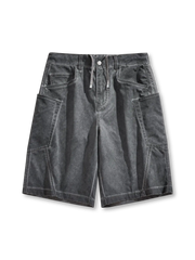 明縫いステッチと立体ポケットが際立つヴィンテージワークショーツ