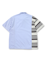 ヴィンテージストライプパッチワークワークシャツ