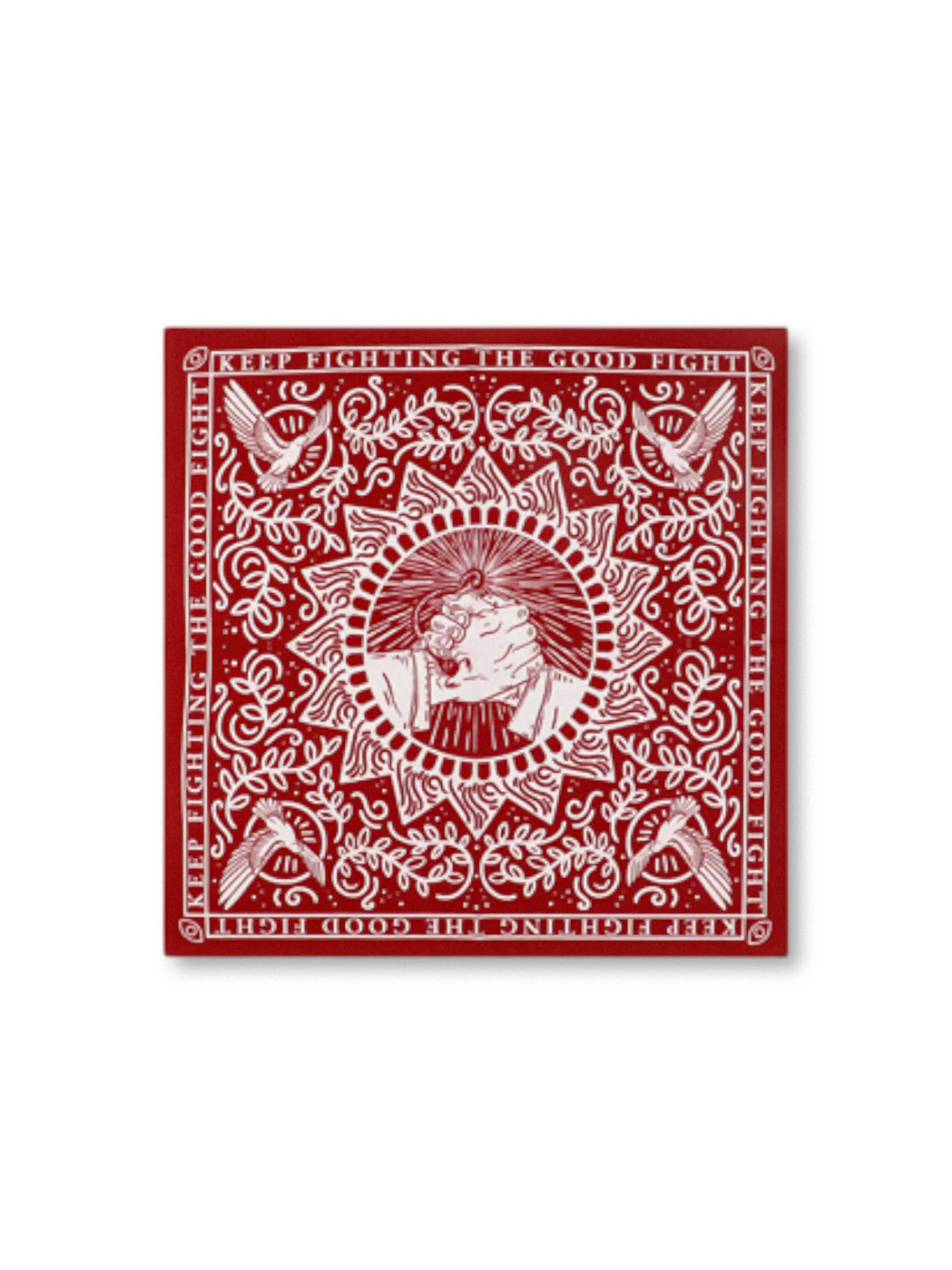 レトロ図案が特徴のレッドバンダナ。多用途に使え、アメカジスタイルのアクセントになるアイテム。