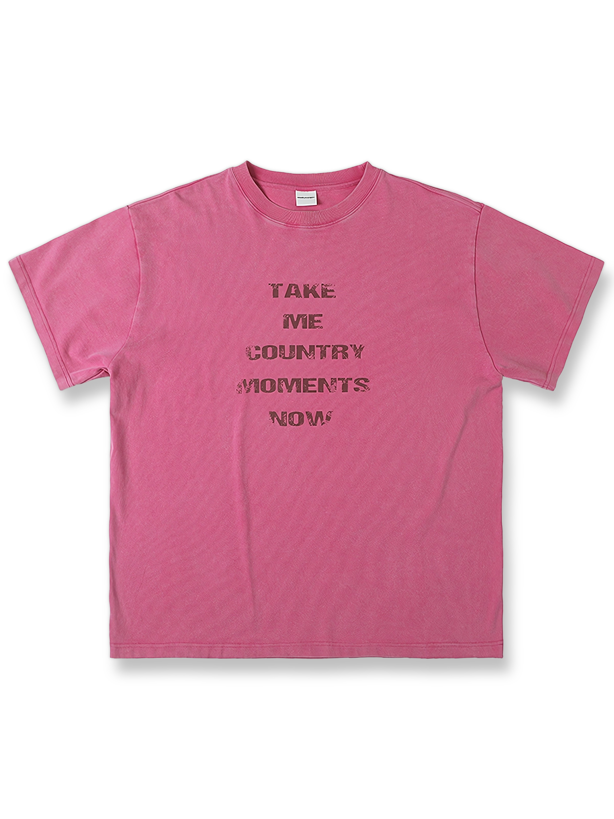 ヴィンテージウォッシュダメージプリントTシャツ