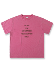 ヴィンテージウォッシュダメージプリントTシャツ