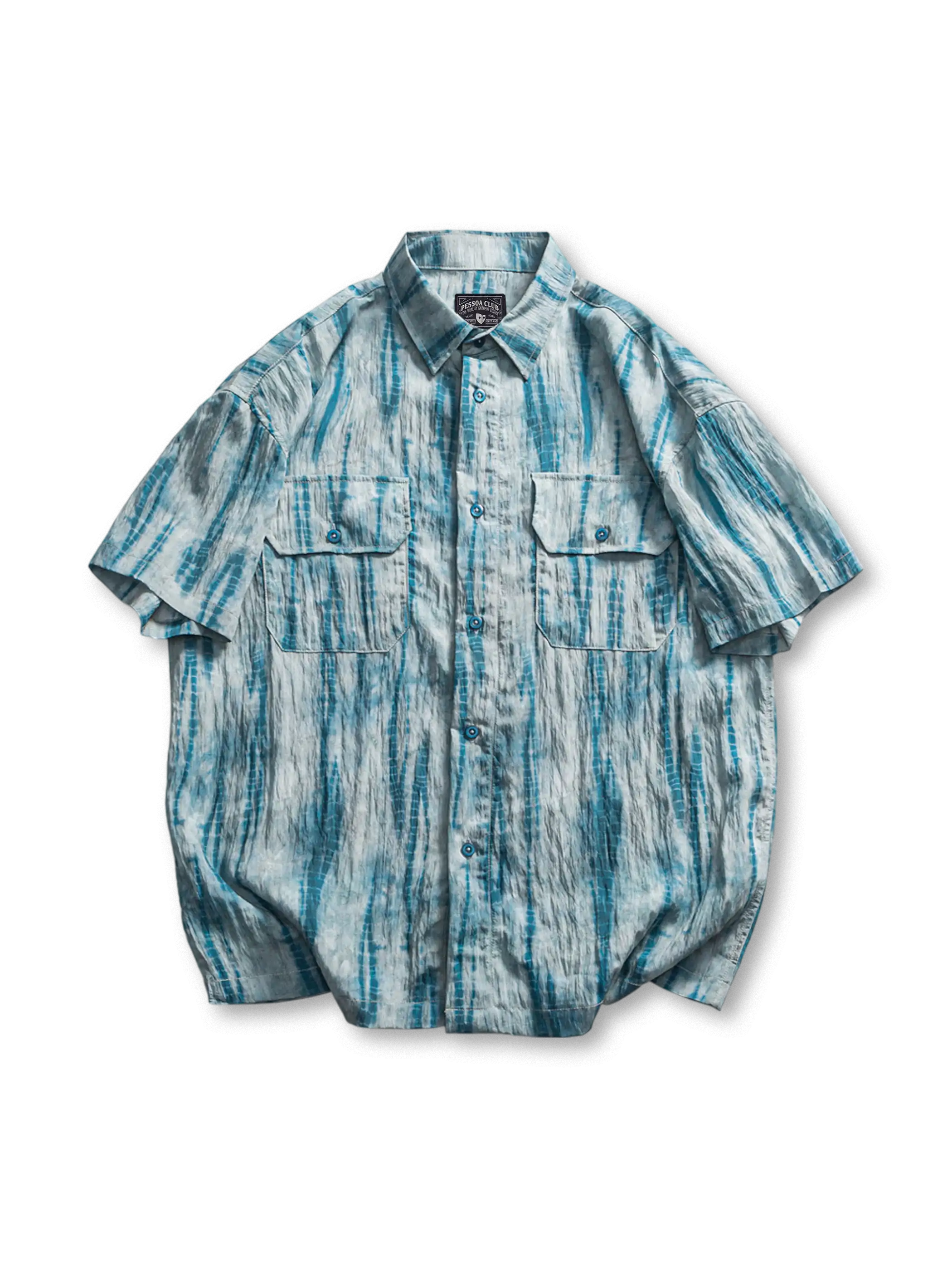 ヴィンテージウォッシュタイダイワークシャツ全体像