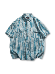 ヴィンテージウォッシュタイダイワークシャツ全体像