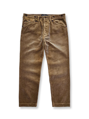 ヴィンテージ感のあるウォッシュ加工コーデュロイワークパンツ