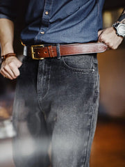 ビンテージウォッシュグレーデニムテーパードジーンズ