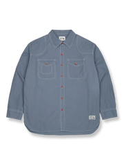 ビンテージ加工ワーク長袖シャツ