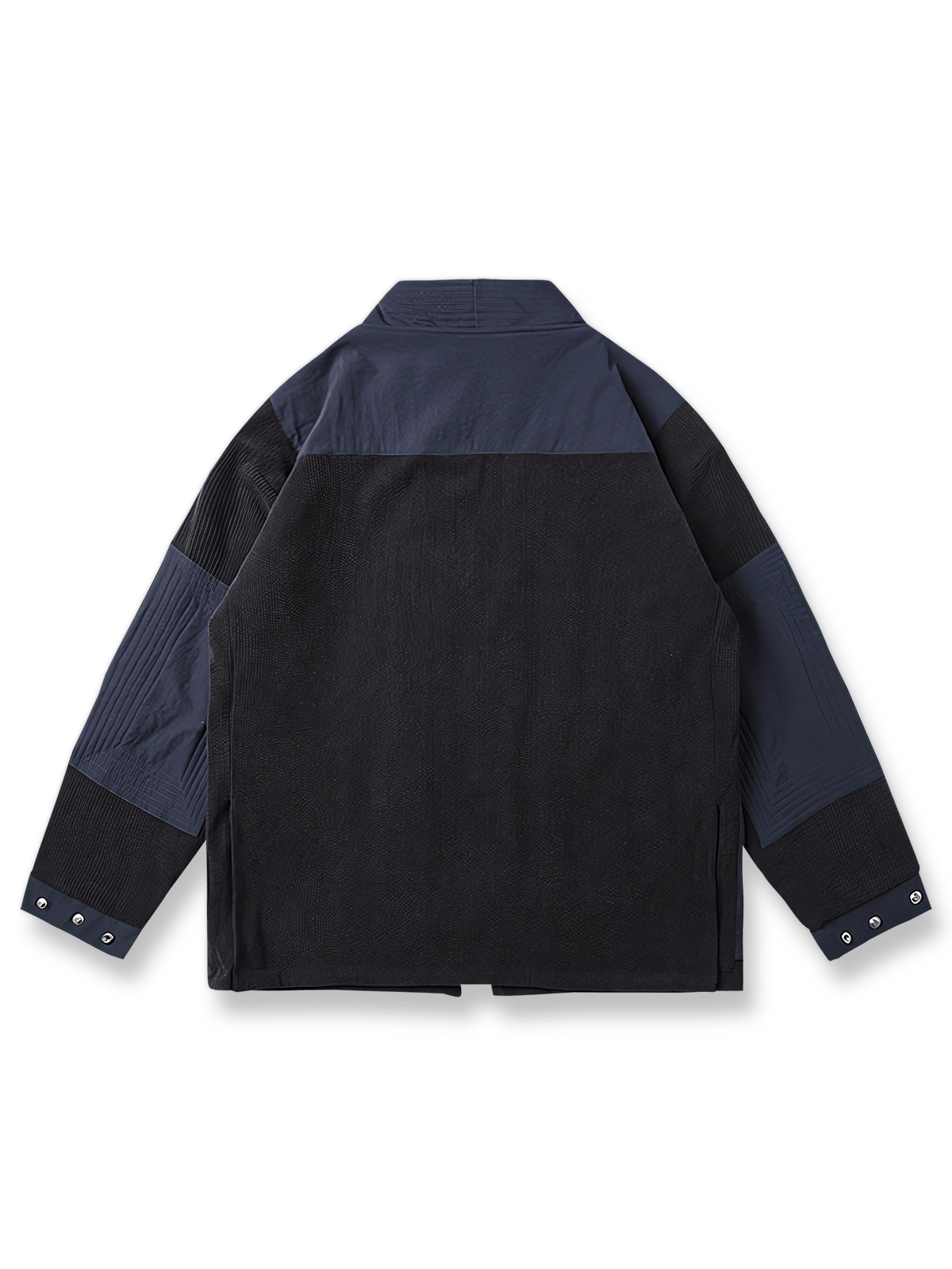 カラーブロックVネック袢纏ジャケット全体画像