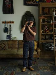 アメリカンフットボールスラブコットンVネック半袖Tシャツ