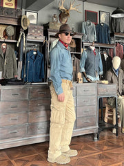 WABASH抜染 デニムシャツ