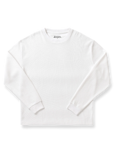 高級感あるワッフル素材のクルーネックカジュアルTシャツ