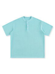 250gヘビーウエイトワッフルヘンリーネックTシャツ